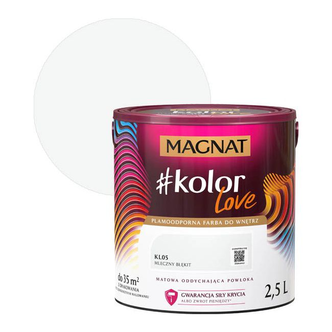 Farba kolorowa Magnat #kolorLove KL05 mleczny błękit 2,5 l