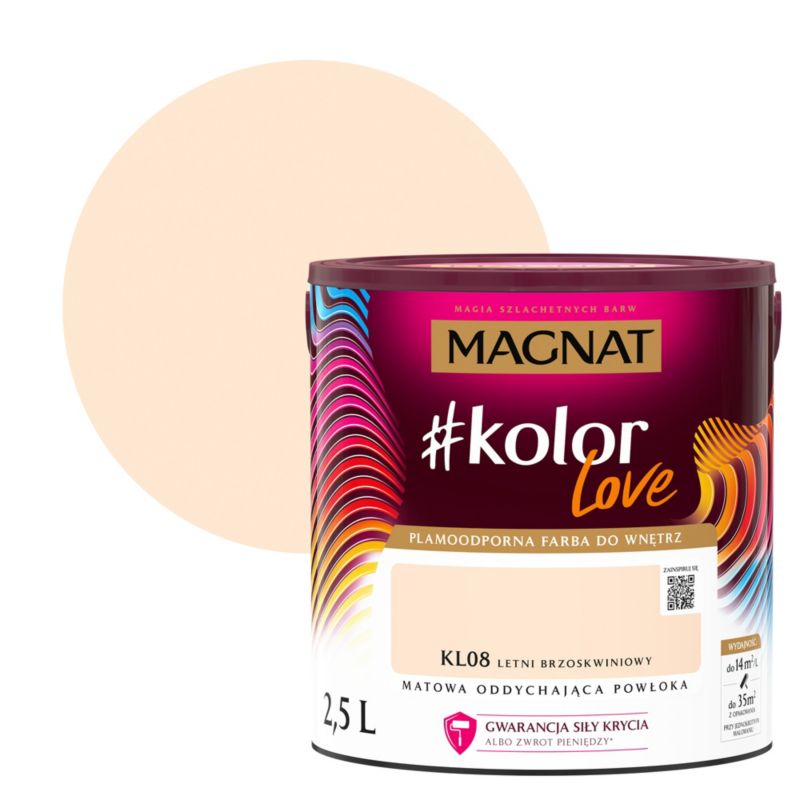 Farba kolorowa Magnat #kolorLove KL08 letni brzoskwiniowy 2,5 l
