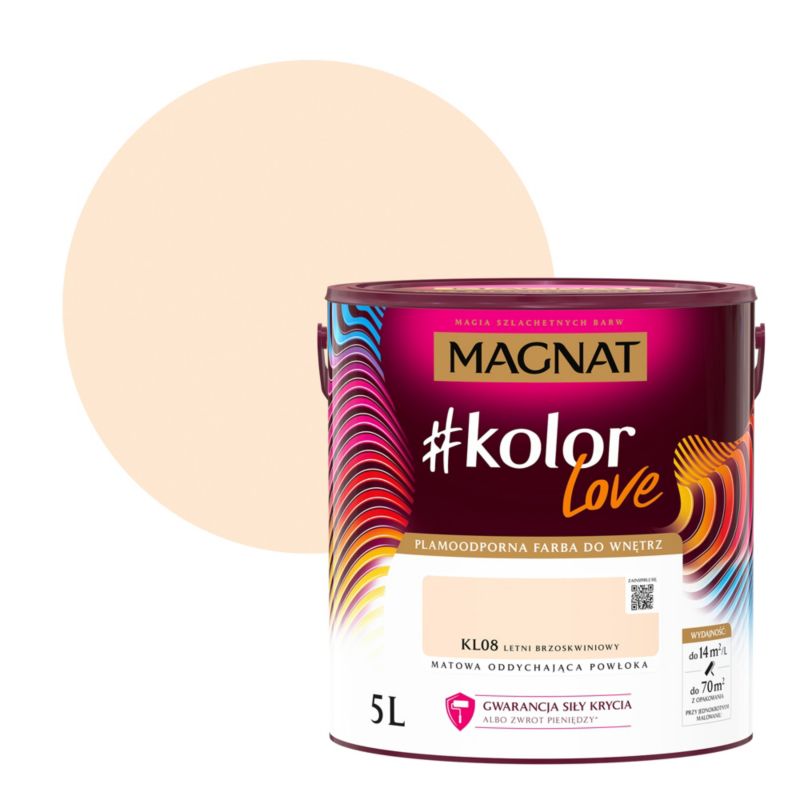 Farba kolorowa Magnat #kolorLove KL08 letni brzoskwiniowy 5 l