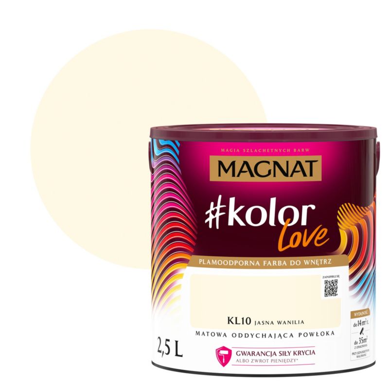 Farba kolorowa Magnat #kolorLove KL10 jasna wanilia 2,5 l