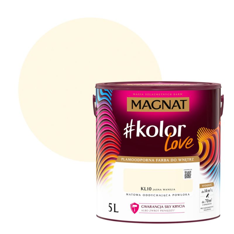 Farba kolorowa Magnat #kolorLove KL10 jasna wanilia 5 l