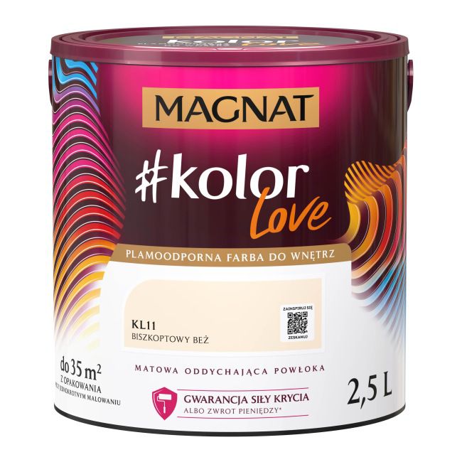 Farba kolorowa Magnat #kolorLove KL11 biszkoptowy beż 2,5 l