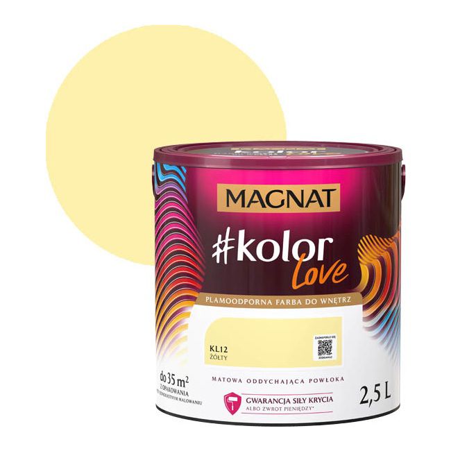 Farba kolorowa Magnat #kolorLove KL12 żółty 2,5 l