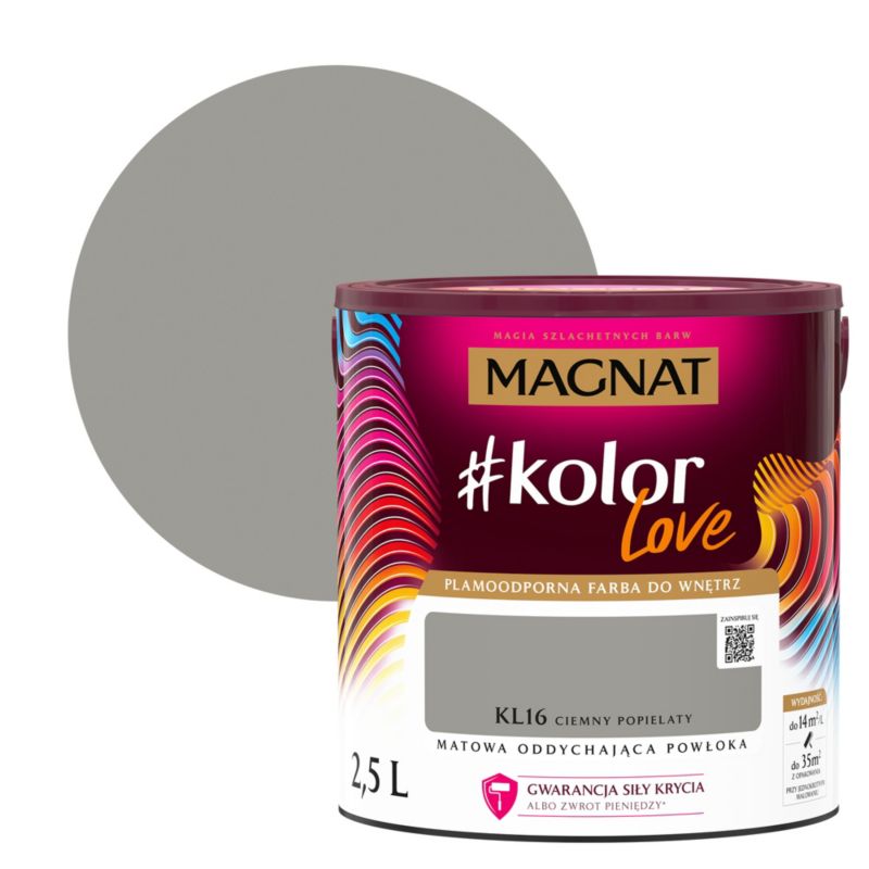 Farba kolorowa Magnat #kolorLove KL16 ciemny popielaty 2,5 l