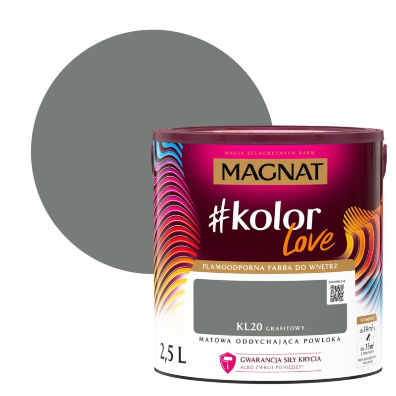 Farba kolorowa Magnat #kolorLove KL20 grafitowy 2,5 l