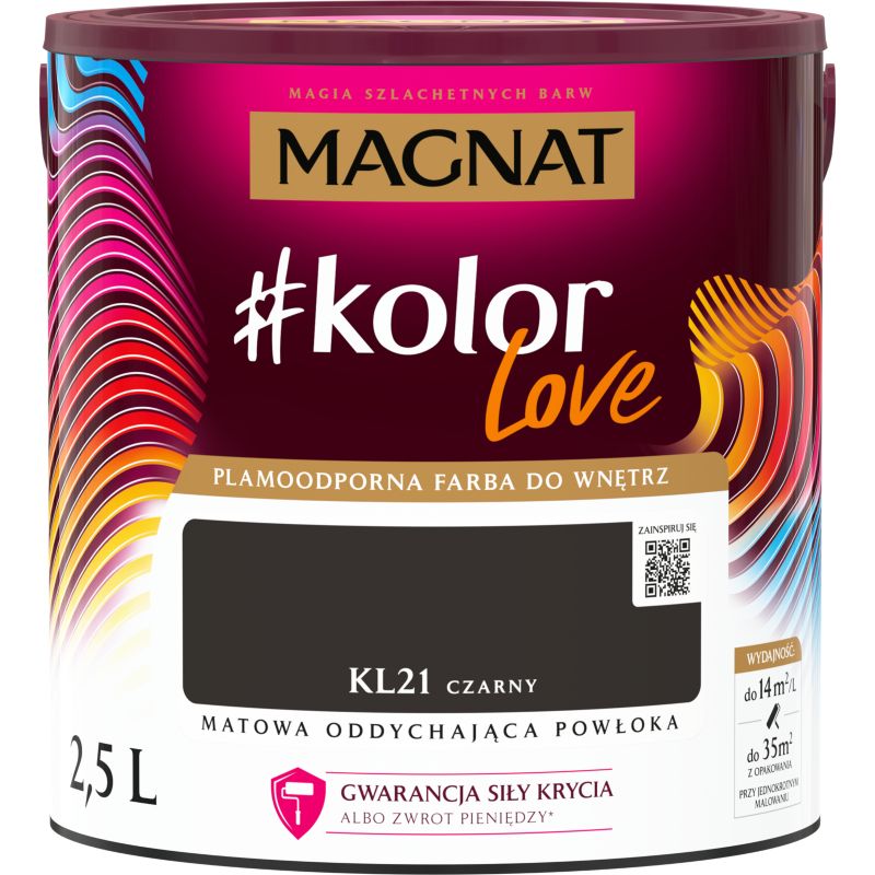 Farba kolorowa Magnat #kolorLove KL21 czarny 2,5 l