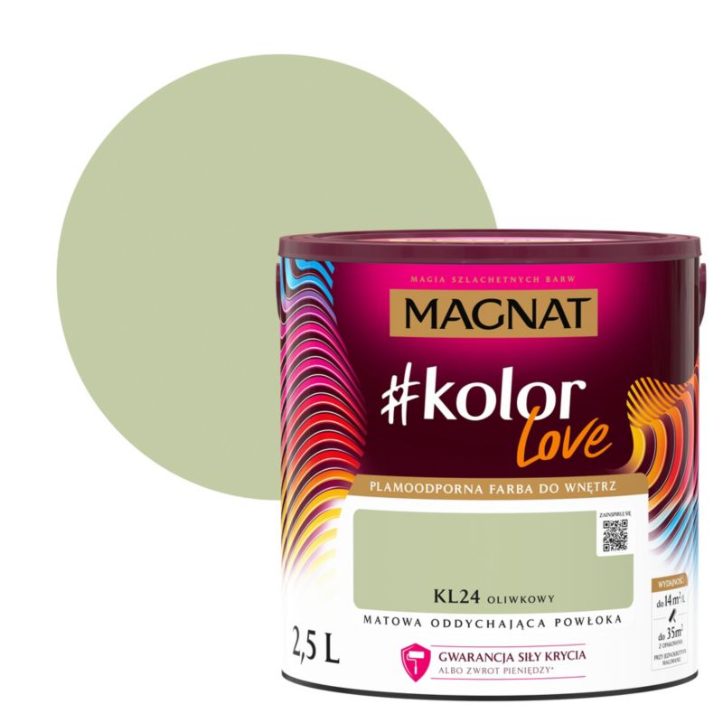 Farba kolorowa Magnat #kolorLove KL24 oliwkowy 2,5 l