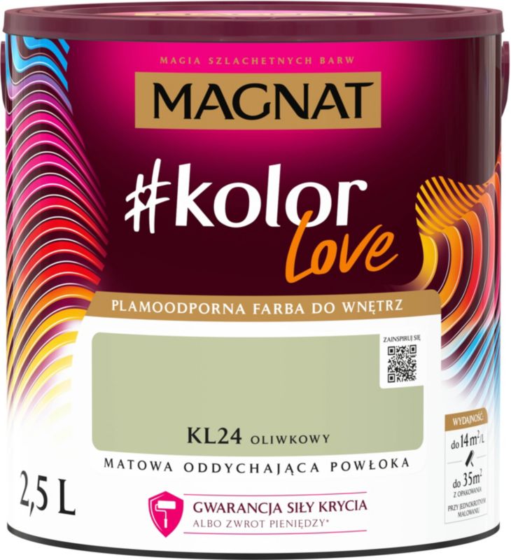 Farba kolorowa Magnat #kolorLove KL24 oliwkowy 2,5 l