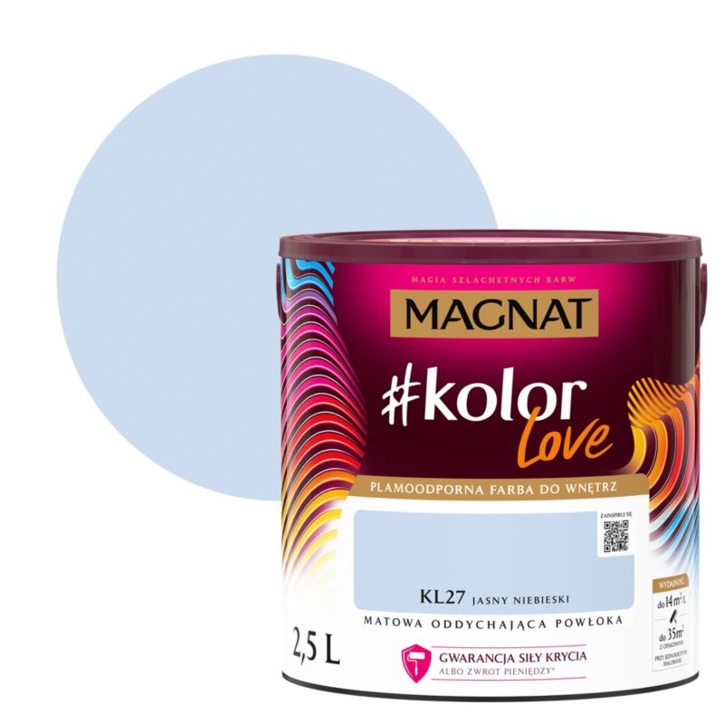 Farba kolorowa Magnat #kolorLove KL27 jasny niebieski 2,5 l