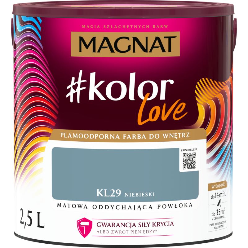 Farba kolorowa Magnat #kolorLove KL29 niebieski 2,5 l