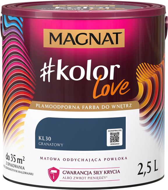 Farba kolorowa Magnat #kolorLove KL30 granatowy 2,5 l