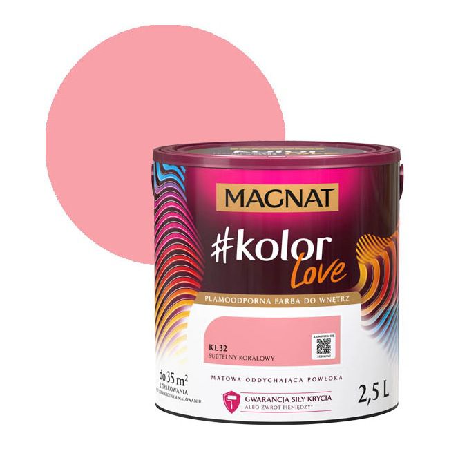 Farba kolorowa Magnat #kolorLove KL32 subtelny koralowy 2,5 l