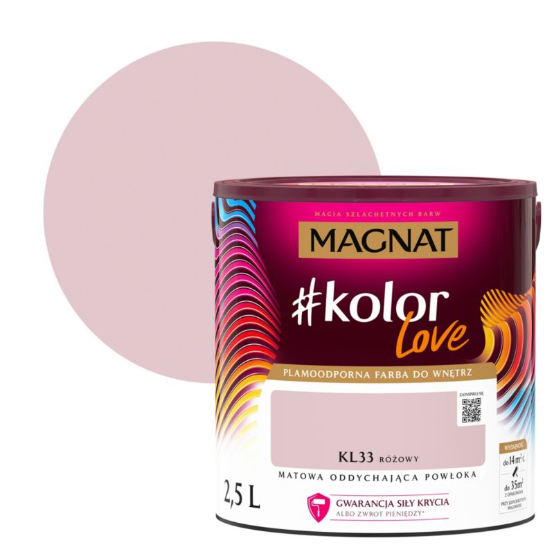 Farba kolorowa Magnat #kolorLove KL33 różowy 2,5 l