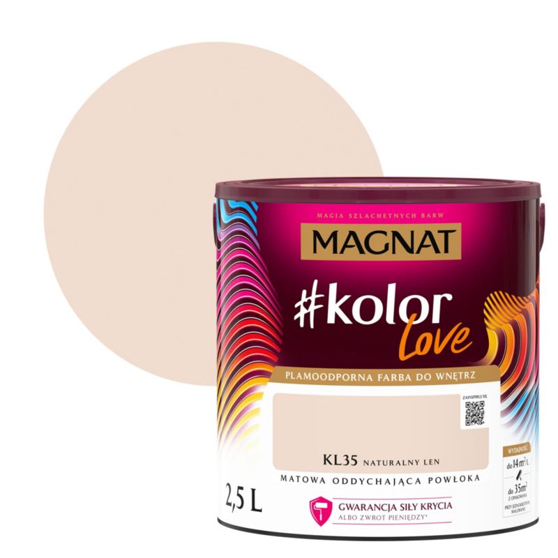 Farba kolorowa Magnat #kolorLove KL35 naturalny len 2,5 l