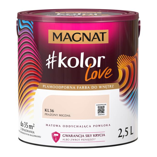 Farba kolorowa Magnat #kolorLove KL36 prażony migdał 2,5 l