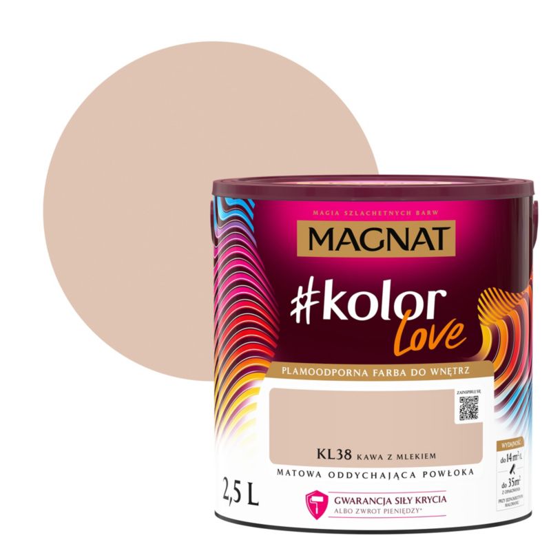 Farba kolorowa Magnat #kolorLove KL38 kawa z mlekiem 2,5 l