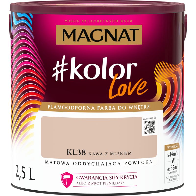 Farba kolorowa Magnat #kolorLove KL38 kawa z mlekiem 2,5 l