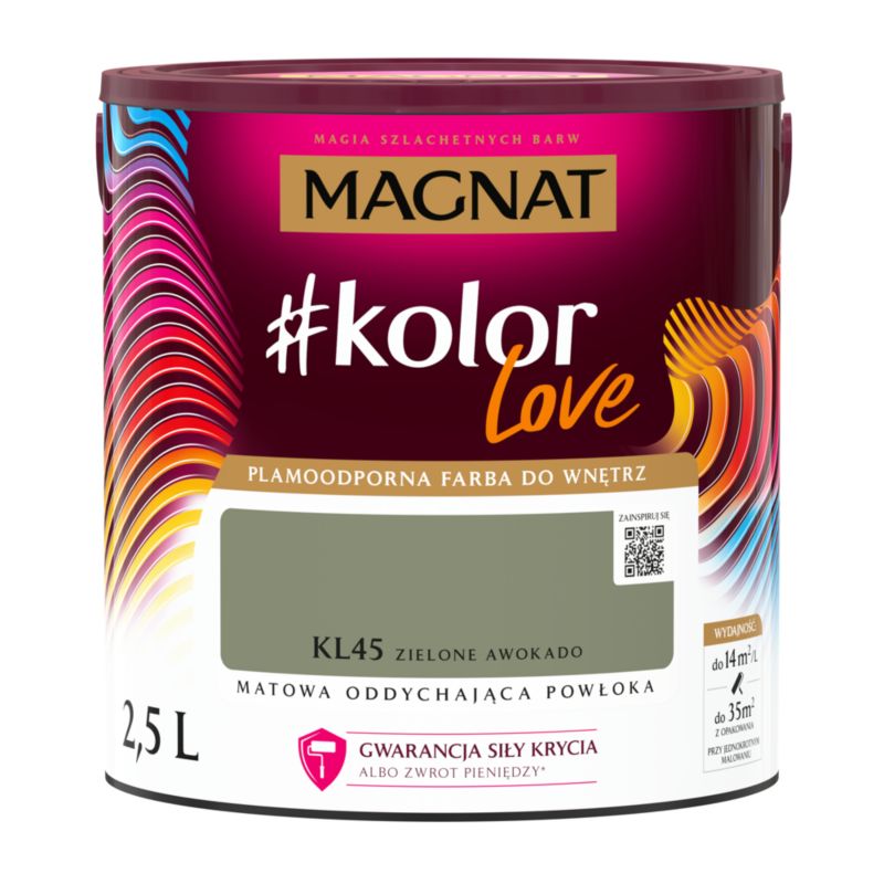 Farba kolorowa Magnat #kolorLove KL45 zielone awokado 2,5 l