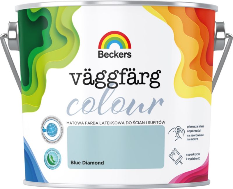 Farba kolorowa plamoodporna Beckers Vaggfarg Colour blue diamond 2,5 l