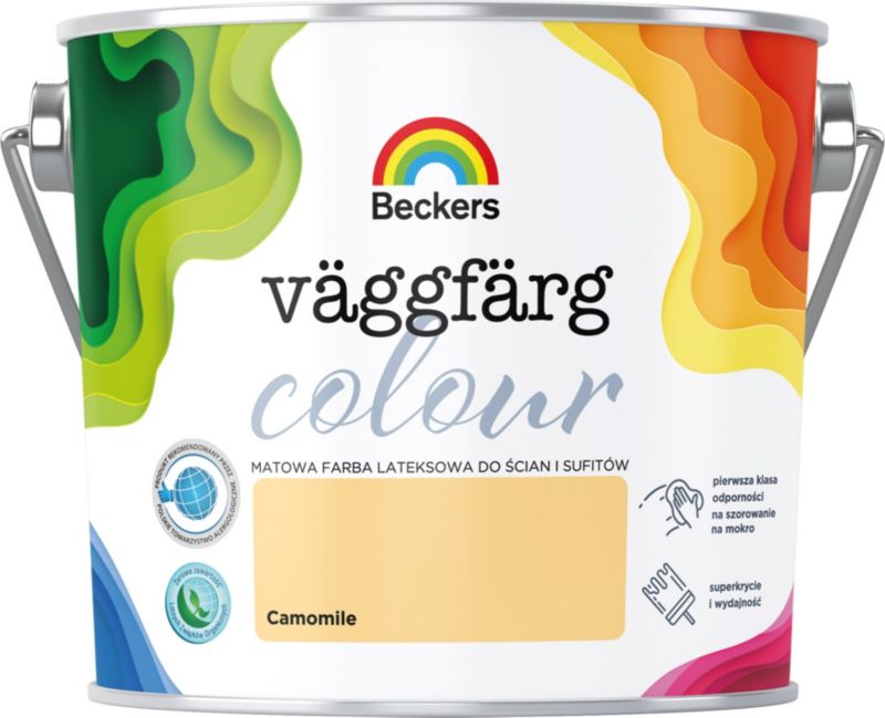 Farba kolorowa plamoodporna Beckers Vaggfarg Colour camomile 2,5 l