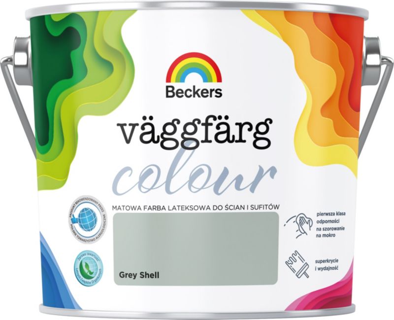 Farba kolorowa plamoodporna Beckers Vaggfarg Colour grey shell 2,5 l