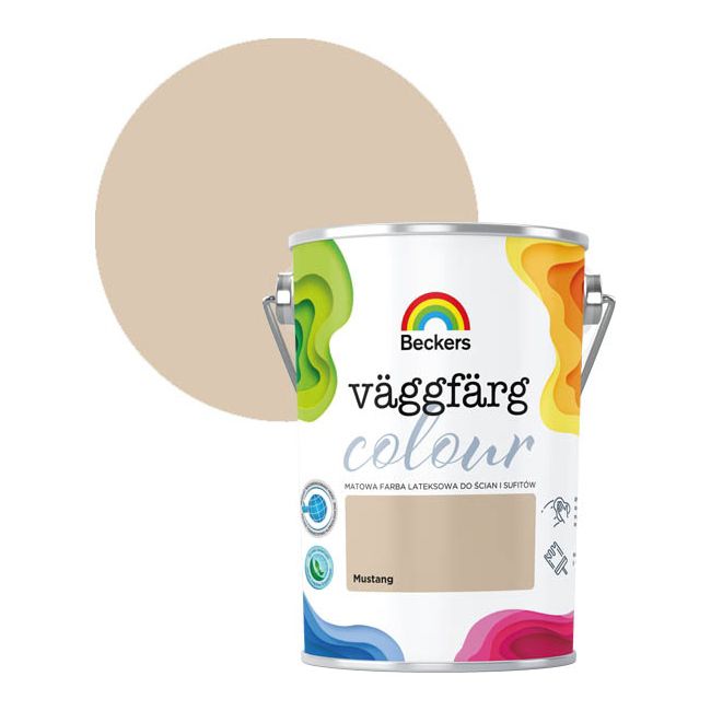 Farba kolorowa plamoodporna Beckers Vaggfarg Colour mustang 5 l