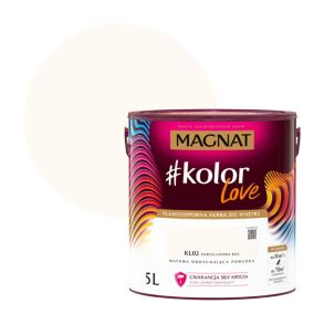 Farba kolorowa plamoodporna Magnat #kolorLove KL02 porcelanowa biel 5 l