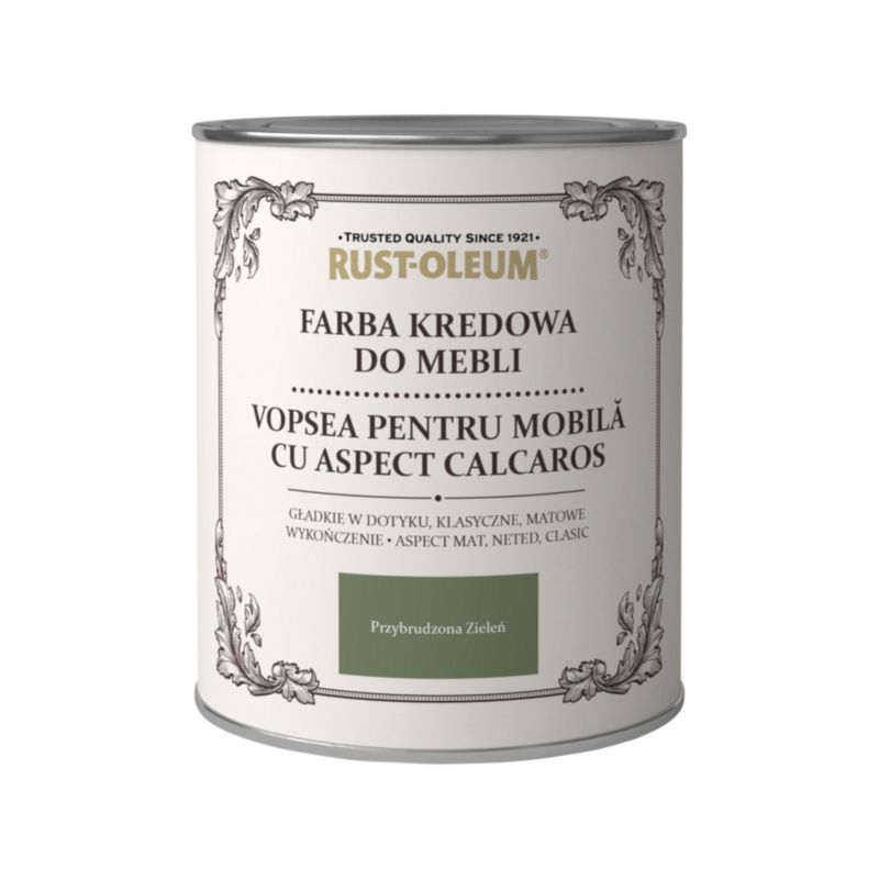 Farba kredowa do mebli Rust-Oleum przybrudzona zieleń 0,75 l