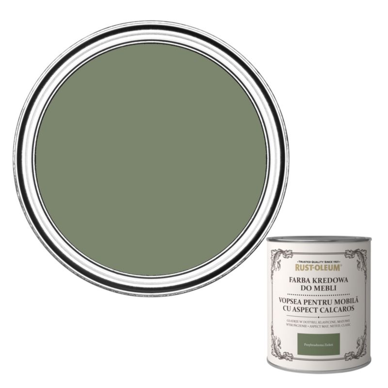 Farba kredowa do mebli Rust-Oleum przybrudzona zieleń 0,75 l