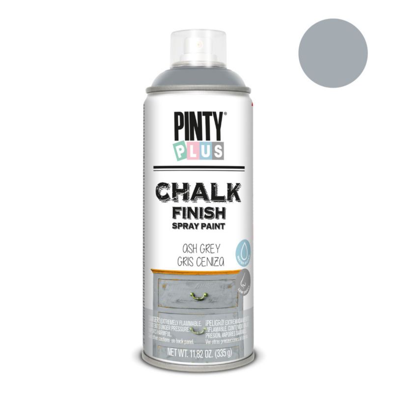 Farba kredowa do mebli w sprayu PintyPlus Chalk Finish 400mls szary popielaty matowe 1 szt