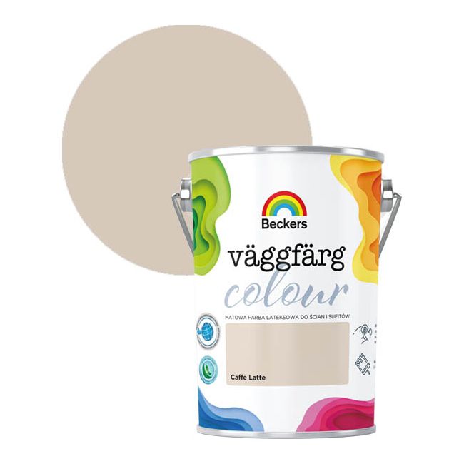 Farba lateksowa Beckers Vaggfarg Colour caffe latte 5 l