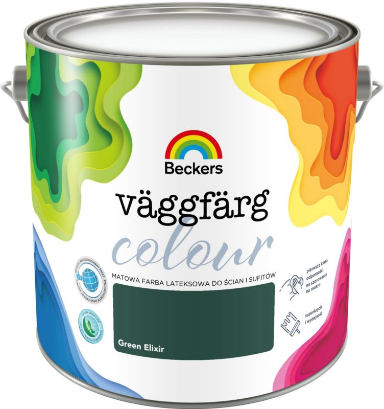 Farba lateksowa Beckers Vaggfarg Colour green elixir 2,5 l