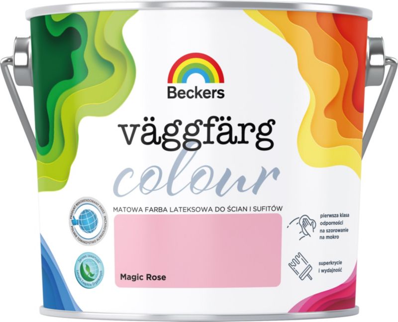 Farba lateksowa Beckers Vaggfarg Colour magic rose 2,5 l