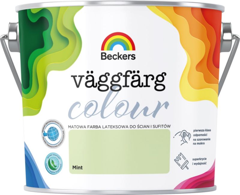 Farba lateksowa Beckers Vaggfarg Colour mint 2,5 l