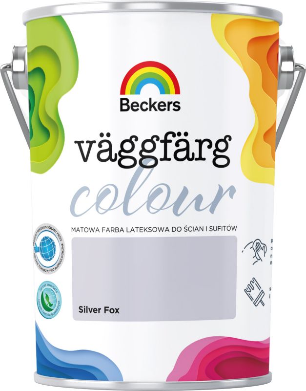 Farba lateksowa Beckers Vaggfarg Colour silver 5 l