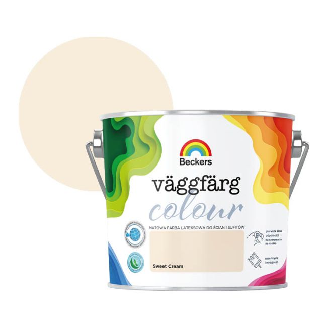 Farba lateksowa Beckers Vaggfarg Colour sweet cream 2,5 l