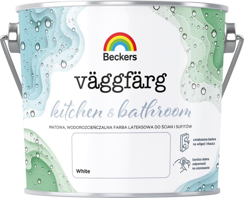 Farba lateksowa Beckers Vaggfarg Kitchen & Bathroom white 2,5 l