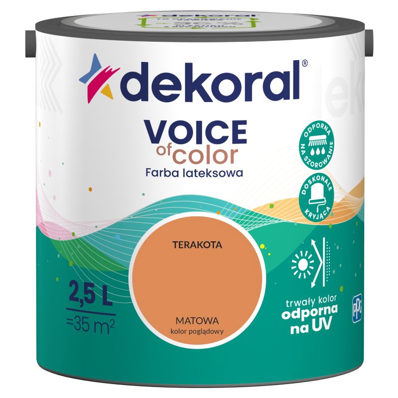 Farba lateksowa Dekoral Voice of color terrakota 2,5 l