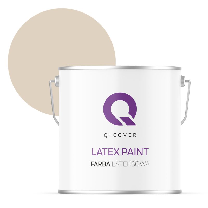 Farba Lateksowa Do Ścian i Sufitów Q-Cover Beżowy jasny H4164 Głęboki Mat 5L