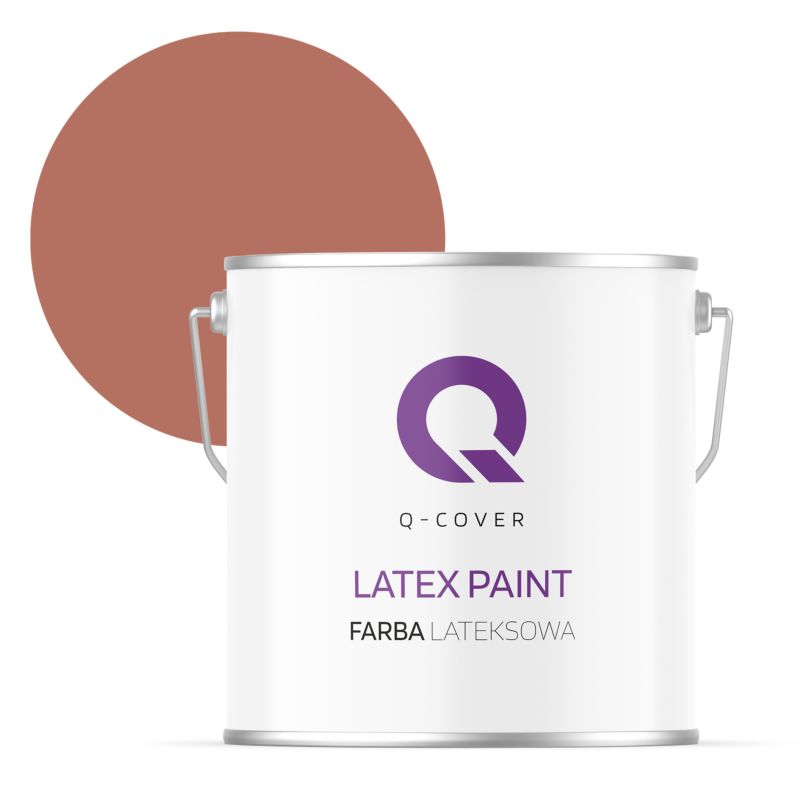 Farba Lateksowa Do Ścian i Sufitów Q-Cover Ceglasty H4728 Głęboki Mat 5L