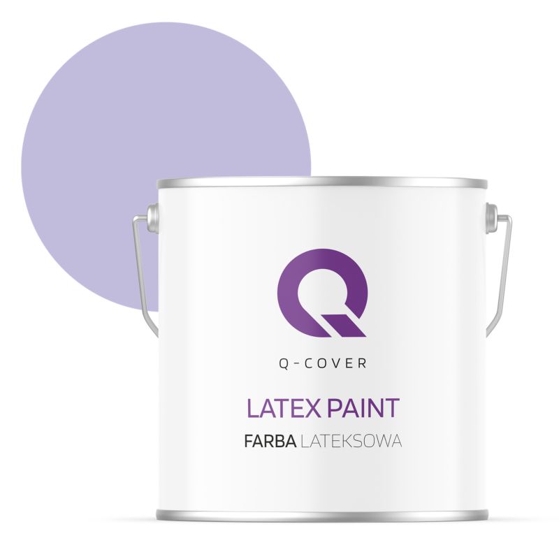Farba Lateksowa Do Ścian i Sufitów Q-Cover Fioletowy jasny H2651 Głęboki Mat 5L