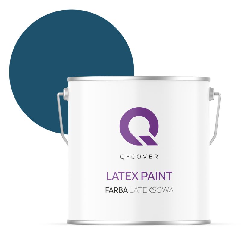 Farba Lateksowa Do Ścian i Sufitów Q-Cover Granatowy H0508 Głęboki Mat 5L