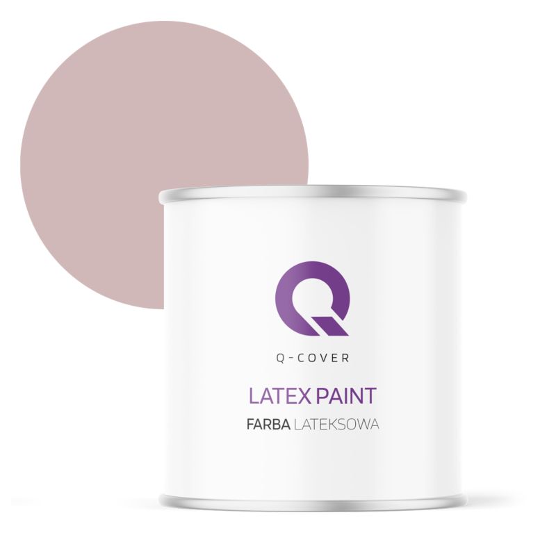 Farba Lateksowa Do Ścian i Sufitów Q-Cover Pudrowy róż H3250 Głęboki Mat 2L