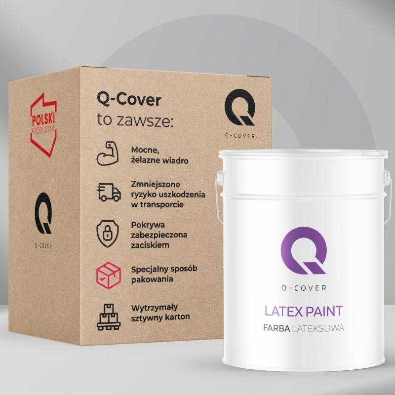 Farba Lateksowa Do Ścian i Sufitów Q-Cover Złocisty H7064 Głęboki Mat 10L
