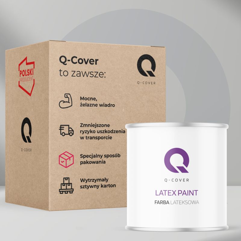 Farba Lateksowa Do Ścian i Sufitów Q-Cover Złocisty H7064 Głęboki Mat 2L