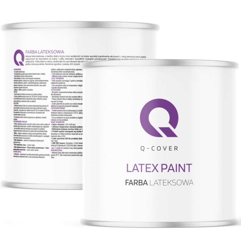 Farba Lateksowa Do Ścian i Sufitów Q-Cover Złocisty H7064 Głęboki Mat 2L