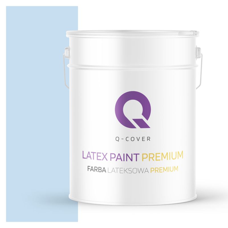 Farba Lateksowa Premium Plamoodporna do Ścian i Sufitów Q-Cover Błękit H0169 Głęboki Mat 10L