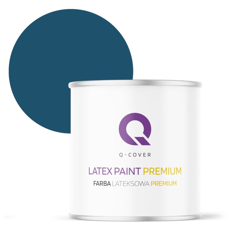 Farba Lateksowa Premium Plamoodporna do Ścian i Sufitów Q-Cover Granatowy H0508 Głęboki Mat 2L