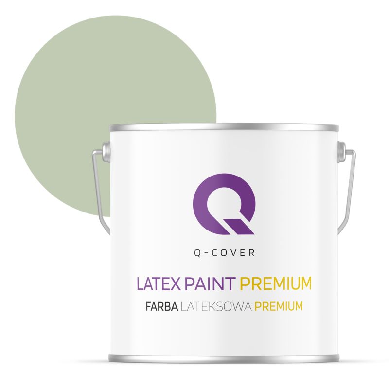 Farba Lateksowa Premium Plamoodporna do Ścian i Sufitów Q-Cover Oliwkowy H2055 Głęboki Mat 5L