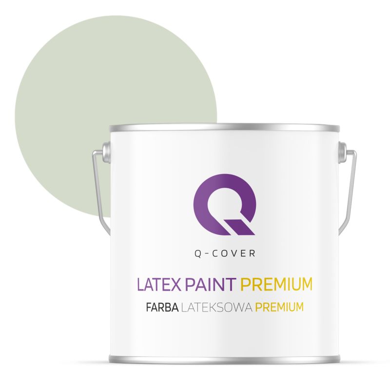 Farba Lateksowa Premium Plamoodporna do Ścian i Sufitów Q-Cover Oliwkowy jasny H2068 Głęboki Mat 5L
